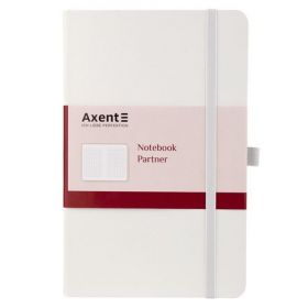 Книга записная Axent Partner, 12,5х19,5 см, клетка, белая