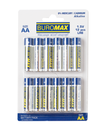 Батарейка Buromax LR6 (AA), 12 шт