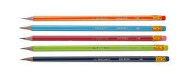 Набор карандашей графитных с резинкой Buromax WHITE LINE НВ, 12 шт