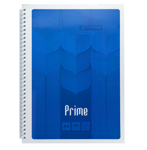 Тетрадь для записей Buromax PRIME А4, 96 листов, клетка, синяя